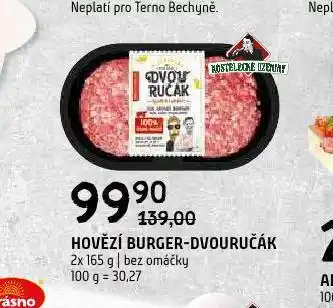 Terno Hovězí burger dvouručák nabídka