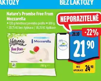 Albert Free from mozzarella nabídka