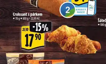 Albert Croissant s párkem nabídka