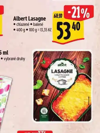 Albert Lasagne nabídka