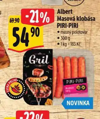 Albert Masová klobása piri-piri nabídka