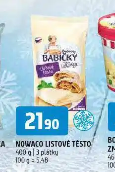Terno Nowaco listové těsto nabídka