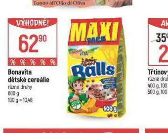 Globus Bonavita dětské cereálie nabídka