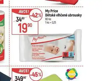Globus My price dětské vlhčené ubrousky nabídka