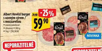 Albert Hovězí burger s uzeným sýrem nabídka