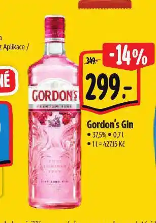 Albert Gordon's gin nabídka