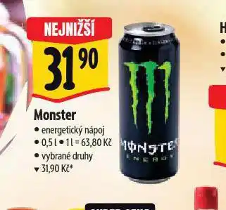 Albert Monster energy drink nabídka