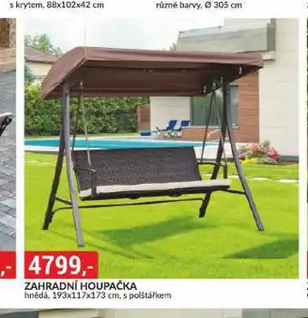 Baumax Zahradní houpačka nabídka