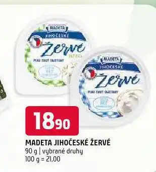 Terno Madeta jihočeské žervé nabídka