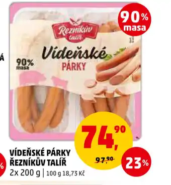 Penny Market VÍDEŇSKÉ PÁRKY ŘEZNÍKŮV TALÍŘ nabídka