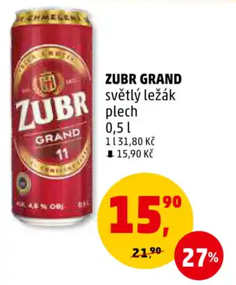 Penny Market ZUBR GRAND 0.5L nabídka