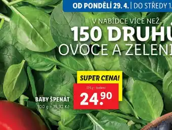 Lidl BABY ŠPENÁT nabídka