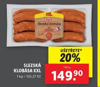 Lidl SLEZSKÁ KLOBÁSA XXL nabídka