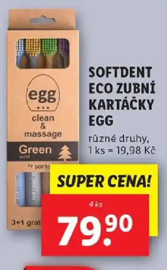 Lidl SOFTDENT ECO ZUBNÍ KARTÁČKY EGG nabídka