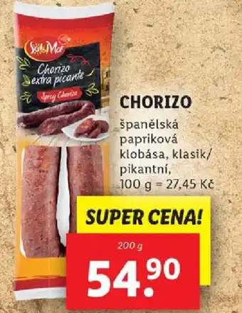 Lidl CHORIZO nabídka