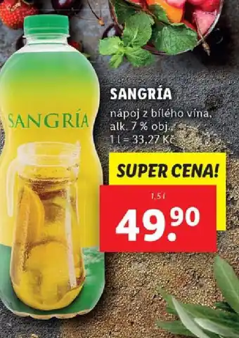 Lidl SANGRIA nabídka