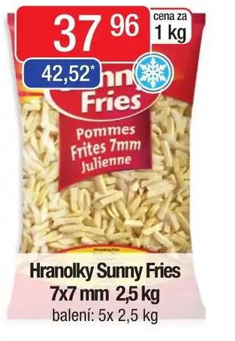 Qanto Hranolky Sunny Fries 7x7 mm 2,5 kg nabídka
