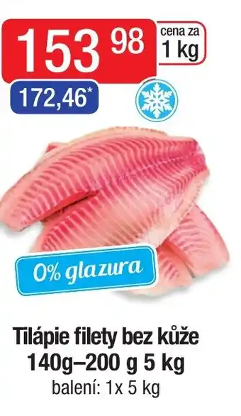 Qanto Tilápie filety bez kůže 140g-200 g 5 kg nabídka