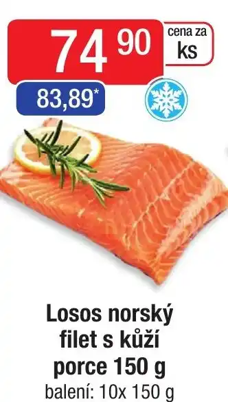 Qanto Losos norský filet s kůží porce 150 g nabídka