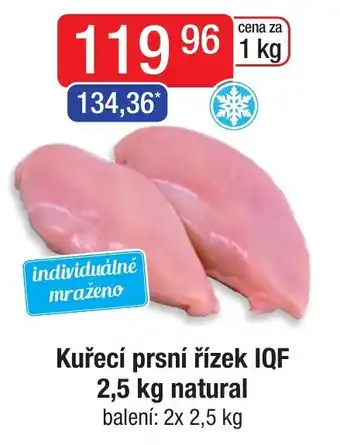 Qanto Kuřecí prsní řízek IQF 2,5 kg natural nabídka