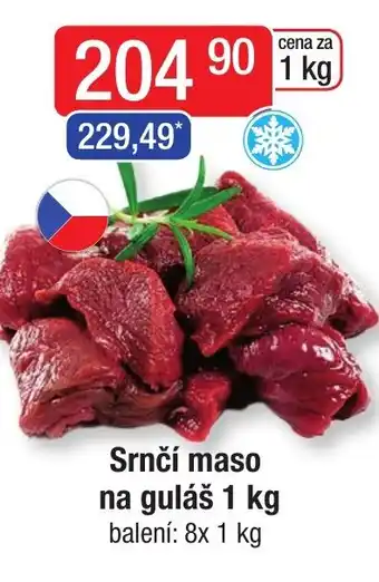 Qanto Srnčí maso na guláš 1 kg nabídka