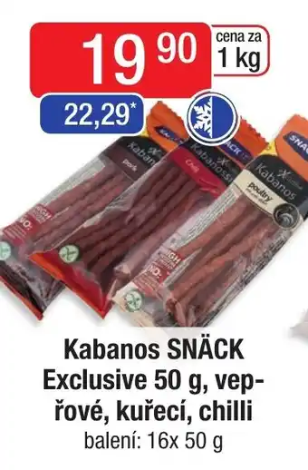 Qanto Kabanos SNÄCK Exclusive 50 g, vep- řové, kuřecí, chilli nabídka