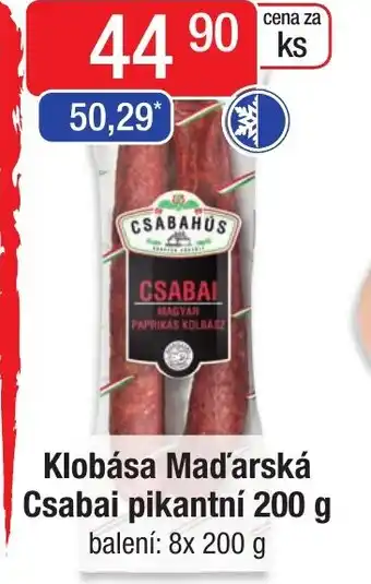 Klobása Maďarská Csabai pikantní 200 g