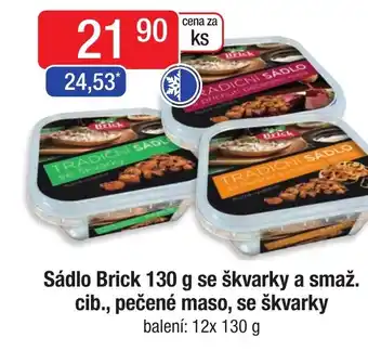 Qanto Sádlo Brick 130 g se škvarky a smaž. cib., pečené maso, se škvarky nabídka