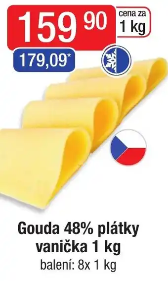 Qanto Gouda 48% plátky vanička 1 kg nabídka