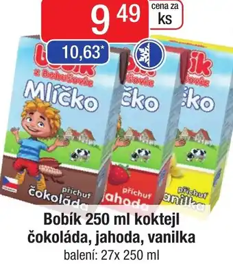 Qanto Bobík 250 ml koktejl čokoláda, jahoda, vanilka nabídka