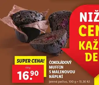 Lidl ČOKOLÁDOVÝ MUFFIN S MALINOVOU NÁPLNÍ nabídka