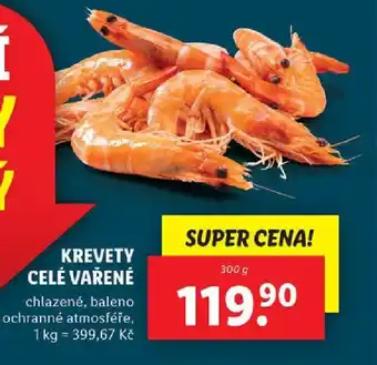 Lidl KREVETY CELÉ VAŘENÉ nabídka