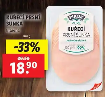 Lidl KUŘECÍ PRSNÍ ŠUNKA nabídka