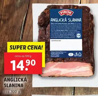 Lidl ANGLICKÁ SLANINA nabídka