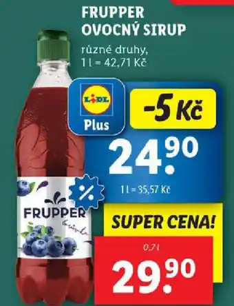 Lidl FRUPPER OVOCNÝ SIRUP 0.7L nabídka