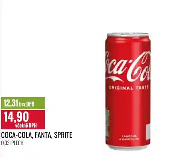 Ratio COCA-COLA, FANTA, SPRITE 0.33L nabídka