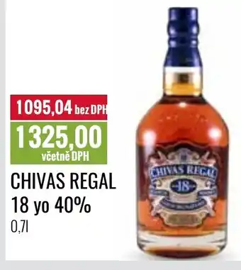 Ratio CHIVAS REGAL 18 yo 40% 0.7L nabídka