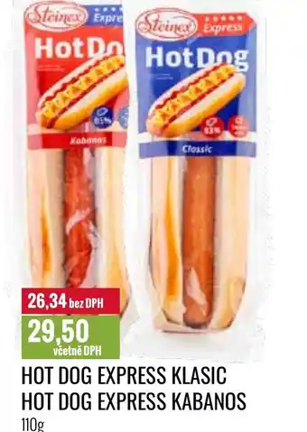 Ratio HOT DOG EXPRESS KLASIC HOT DOG EXPRESS KABANOS nabídka