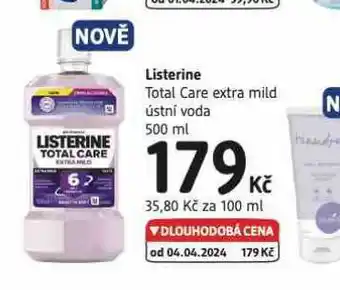 dm drogerie Listerine ústní voda nabídka