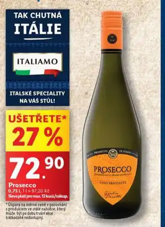 Lidl Prosecco nabídka