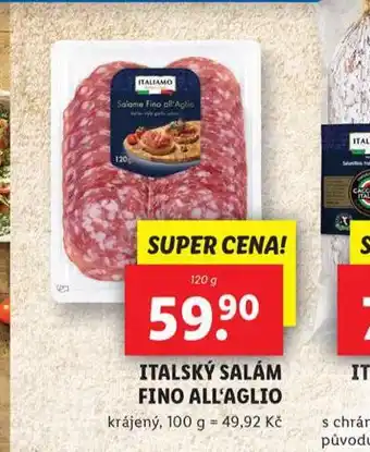 Lidl Italský salám fino all´aglio nabídka