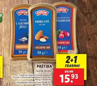 Lidl Paštika nabídka