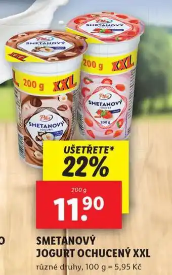 Lidl Smetanový jogurt ochucený xxl nabídka