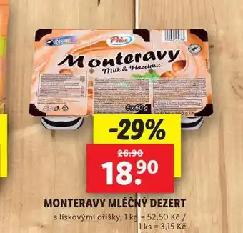 Lidl Monteravy mléčný dezert nabídka