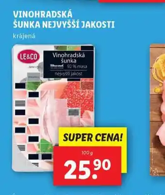 Lidl Vinohradská šunka nejvyšší jakosti nabídka