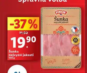 Lidl Šunka nejvyšší jakosti nabídka