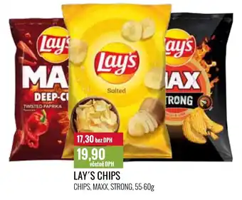 Ratio LAY'S CHIPS CHIPS, MAXX, STRONG, 55-60g nabídka