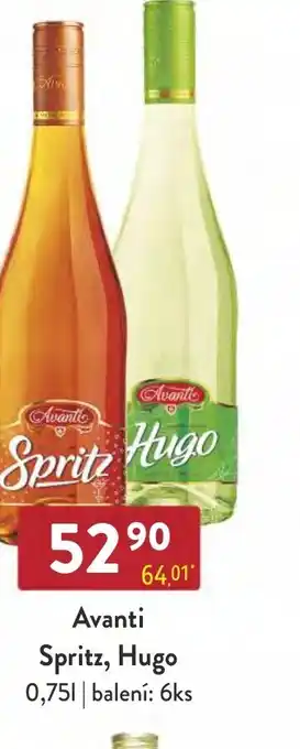 Qanto Avanti Spritz, Hugo 0.75L nabídka