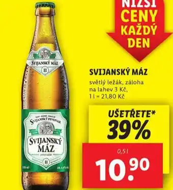 Lidl Pivo svijanský máz nabídka