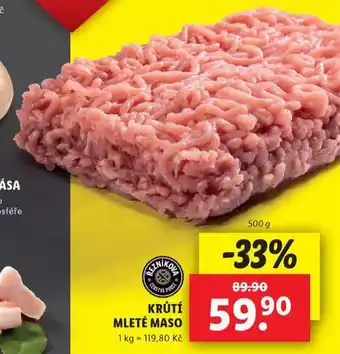 Lidl Krůtí mleté maso nabídka